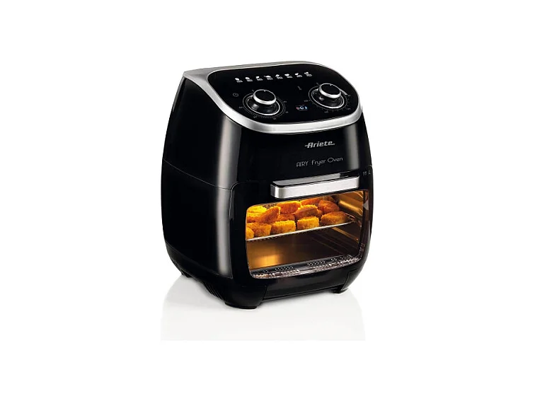 Friggitrice ad Aria e Forno con Girarrosto - 2000 Watt - 11 Litri - Nero