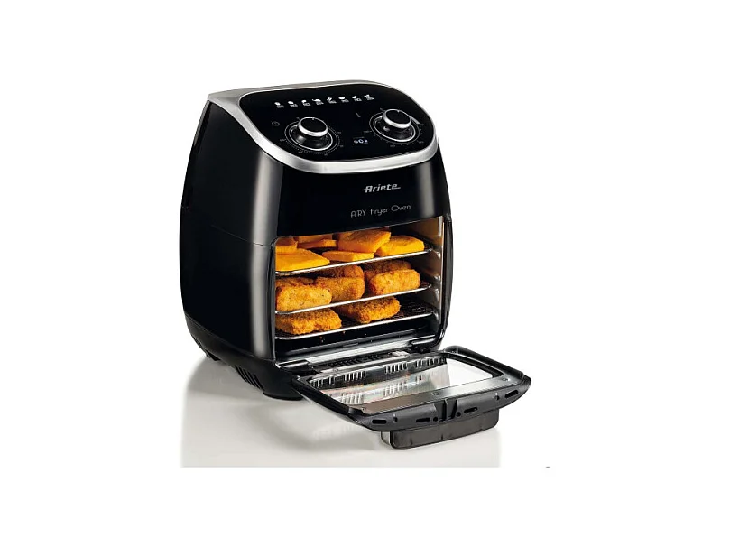 Friggitrice ad Aria e Forno con Girarrosto - 2000 Watt - 11 Litri - Nero