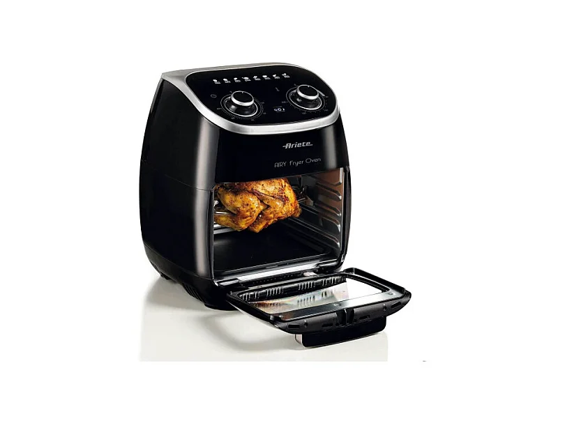 Friggitrice ad Aria e Forno con Girarrosto - 2000 Watt - 11 Litri - Nero