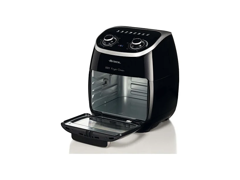 Friggitrice ad Aria e Forno con Girarrosto - 2000 Watt - 11 Litri - Nero