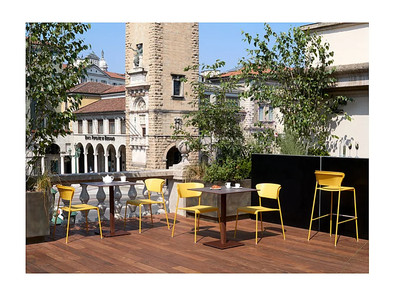 SET DUE SGABELLO LISA TECNOPOLIMERO HT 75CM SCAB DESIGN MADE IN ITALY - Tortora 15