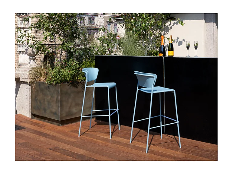 SET DUE SGABELLO LISA TECNOPOLIMERO HT 75CM SCAB DESIGN MADE IN ITALY - Antracite 81