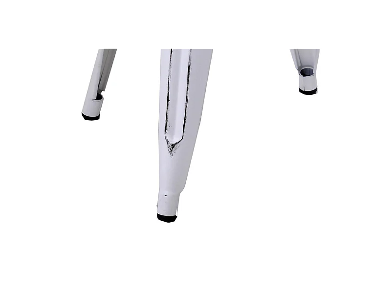 Sgabello ferro bristol bianco antico cm 39x39h45