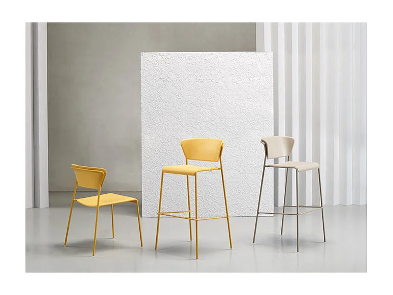 SET DUE SGABELLO LISA TECNOPOLIMERO HT 75CM SCAB DESIGN MADE IN ITALY - Lino 11