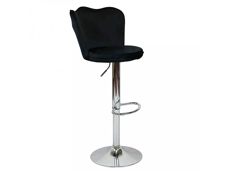 Hocker ERIC Samt Schwarz | Cosma | Farbe: Noir