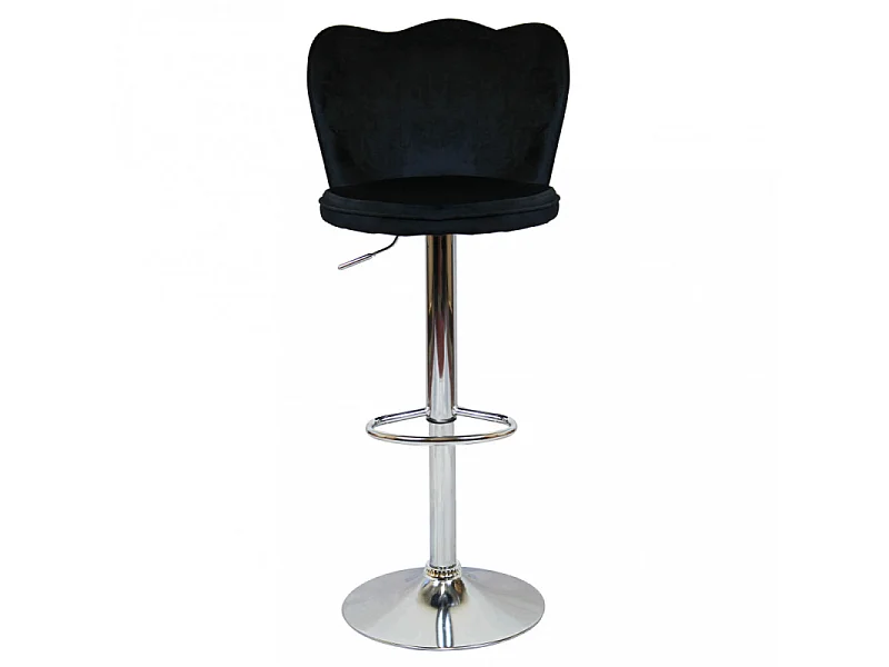 Hocker ERIC Samt Schwarz | Cosma | Farbe: Noir