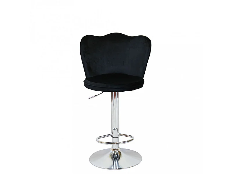 Hocker ERIC Samt Schwarz | Cosma | Farbe: Noir