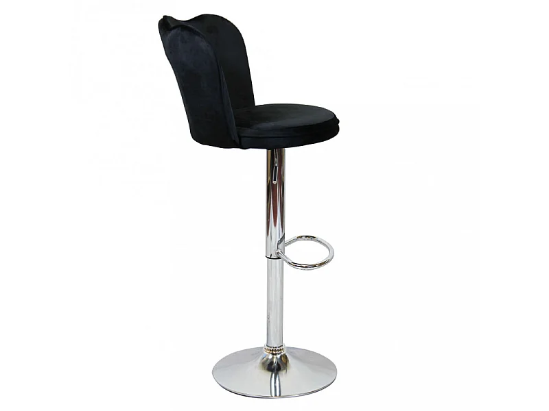 Hocker ERIC Samt Schwarz | Cosma | Farbe: Noir