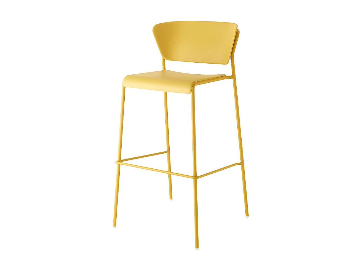 SET DUE SGABELLO LISA TECNOPOLIMERO HT 75CM SCAB DESIGN MADE IN ITALY - Senape 22