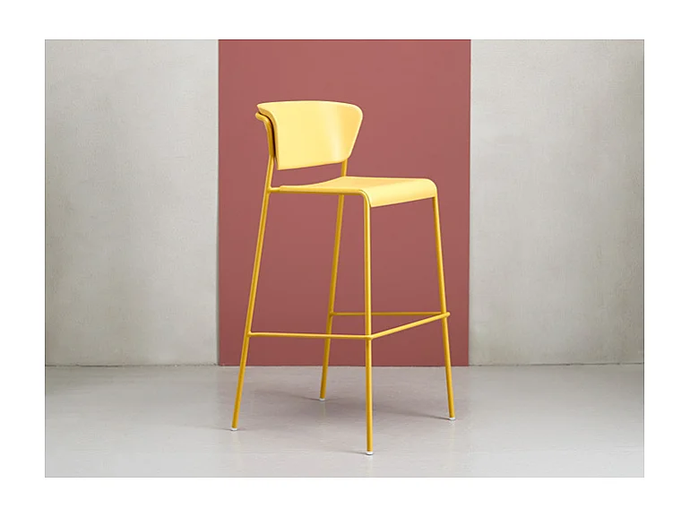 SET DUE SGABELLO LISA TECNOPOLIMERO HT 75CM SCAB DESIGN MADE IN ITALY - Senape 22