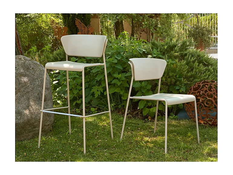 SET DUE SGABELLO LISA TECNOPOLIMERO HT 75CM SCAB DESIGN MADE IN ITALY - Senape 22