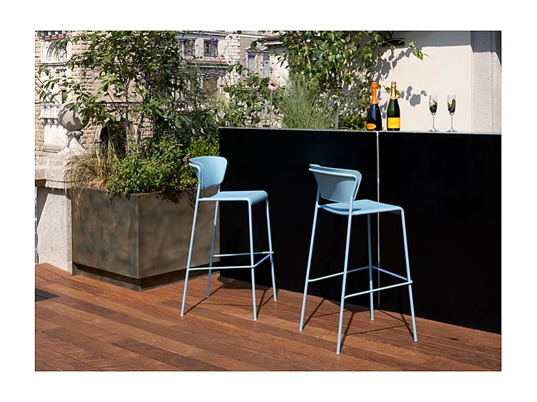 SET DUE SGABELLO LISA TECNOPOLIMERO HT 75CM SCAB DESIGN MADE IN ITALY - Senape 22