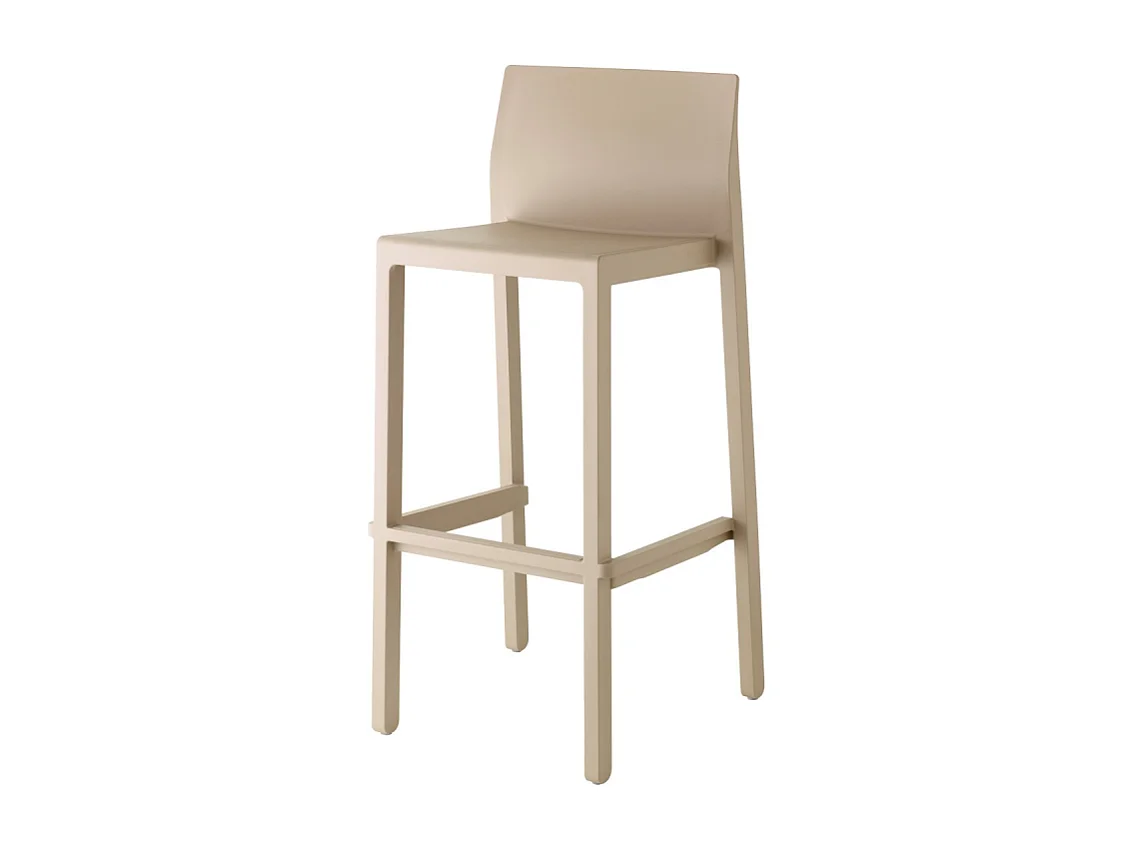 SET 4 SGABELLI KATE TECNOPOLIMERO HT 75CM MADE IN ITALY SCAB DESIGN - Tortora 15