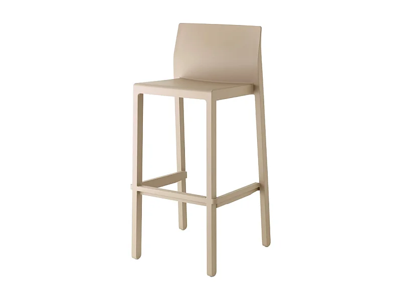 SET 4 SGABELLI KATE TECNOPOLIMERO HT 75CM MADE IN ITALY SCAB DESIGN - Tortora 15