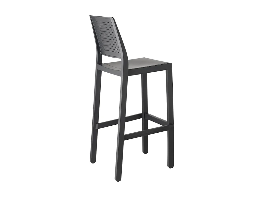 SET 4 SGABELLI EMI TECNOPOLIMERO HT 65CM MADE IN ITALY SCAB DESIGN - Antracite 81