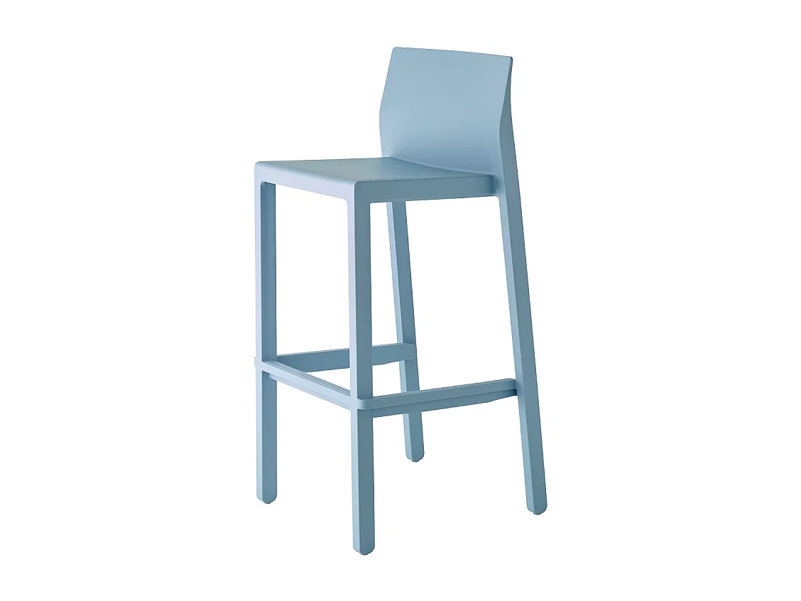 SET 4 SGABELLI KATE TECNOPOLIMERO HT 65CM MADE IN ITALY SCAB DESIGN - Azzurro 62