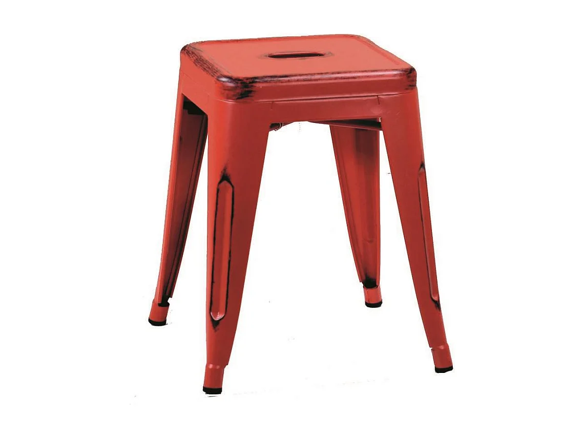 Sgabello ferro bristol rosso cm 39x39h45