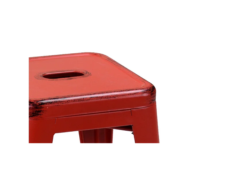 Sgabello ferro bristol rosso cm 39x39h45