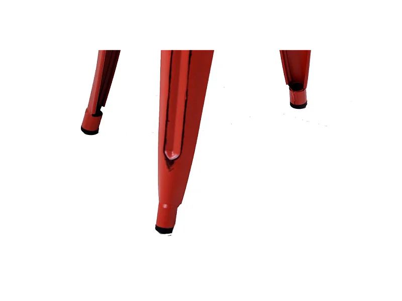 Sgabello ferro bristol rosso cm 39x39h45