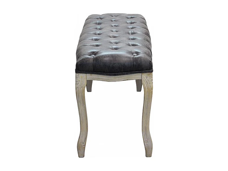 Set di 2 PANCA MISTY IN ECOPELLE VINTAGE GRIGIO