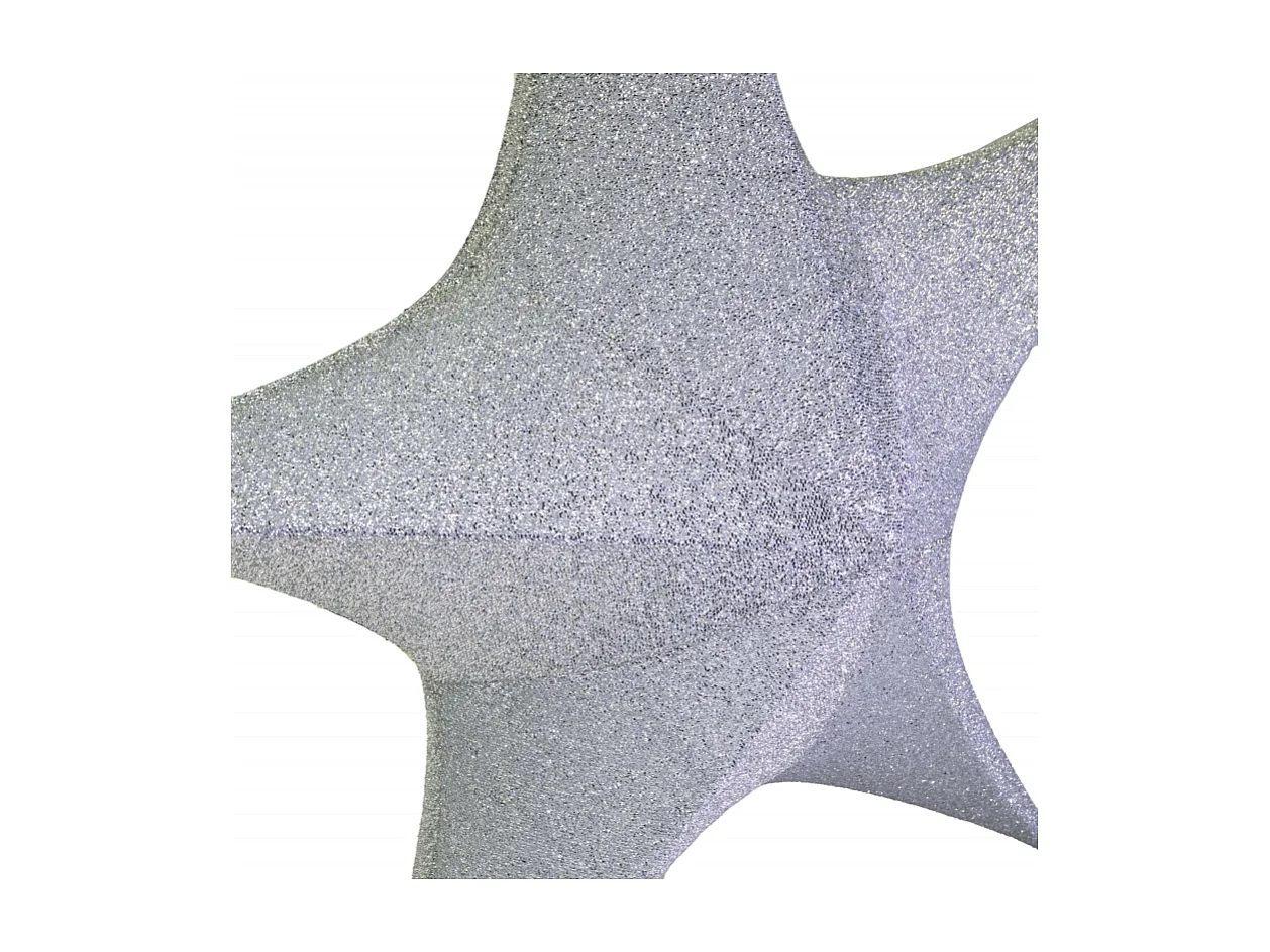 Stella pieghevole tessuto effetto glitter argento cm 135x0x135