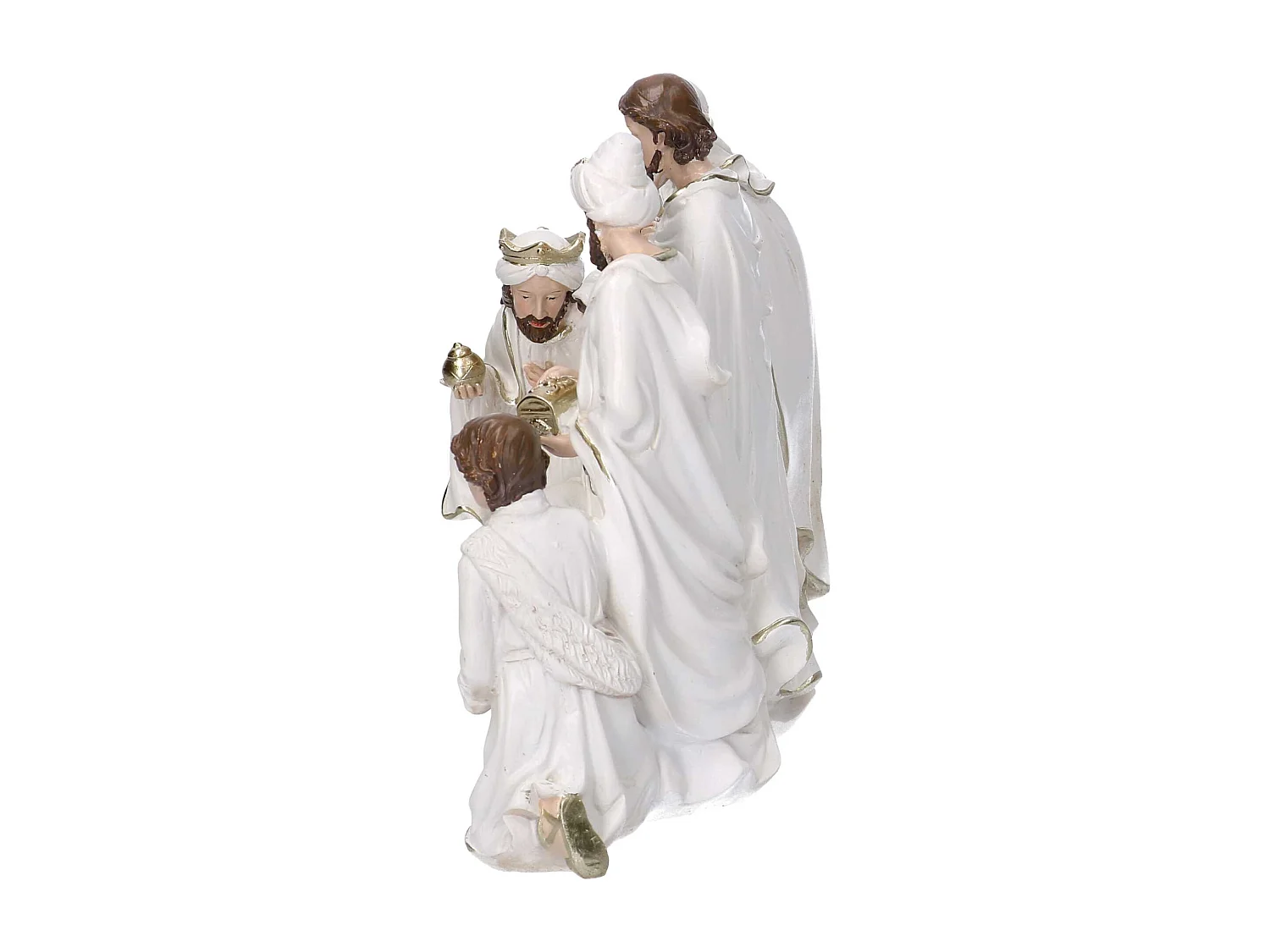 Presepe resina bianco cm 23x12,5h19,5