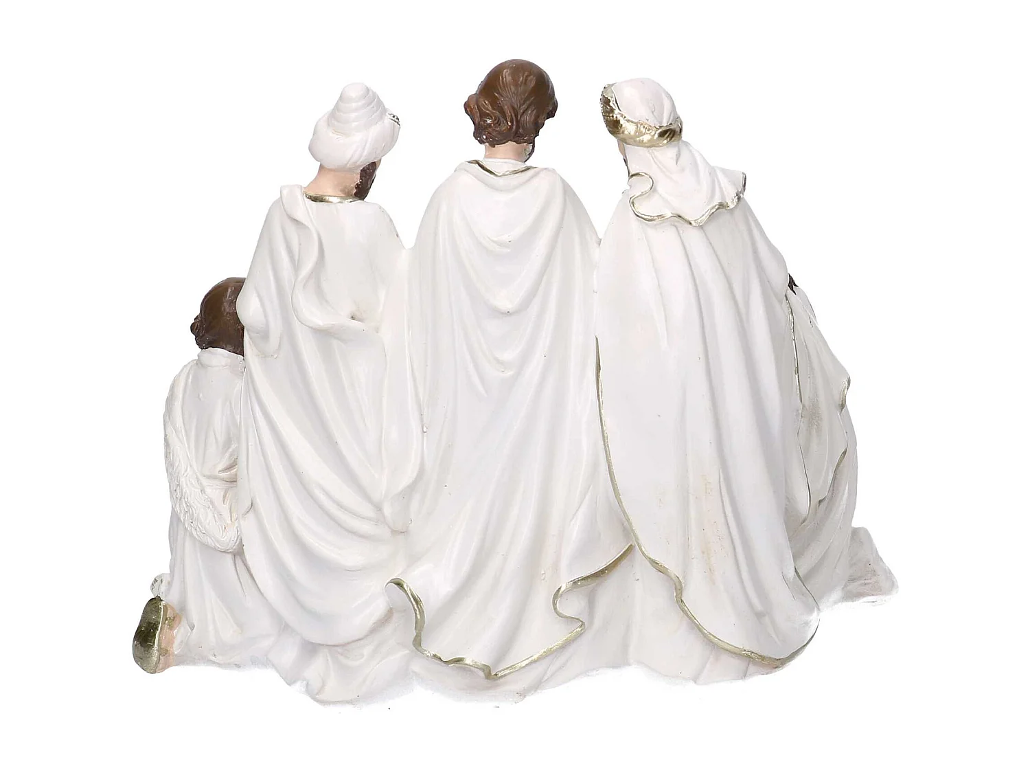 Presepe resina bianco cm 23x12,5h19,5