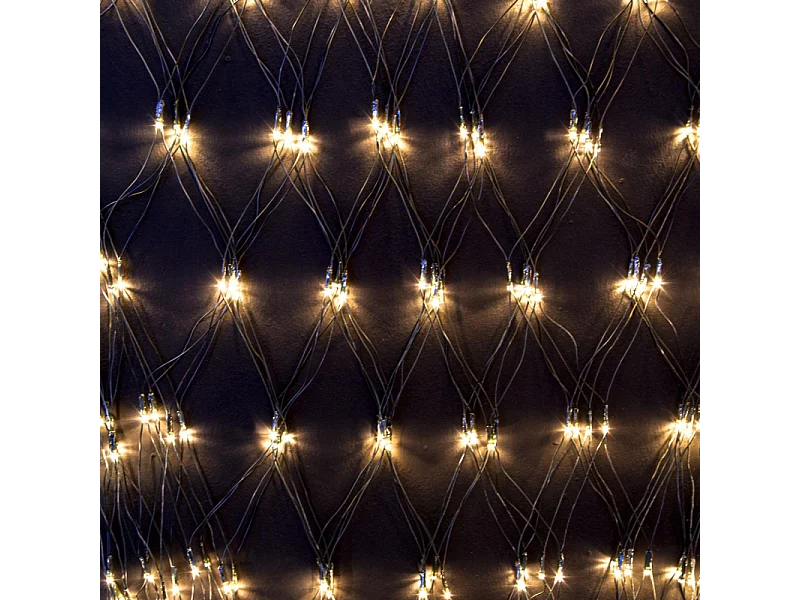 Rete 400 led luce bianco caldo al. fissa cm 400x150