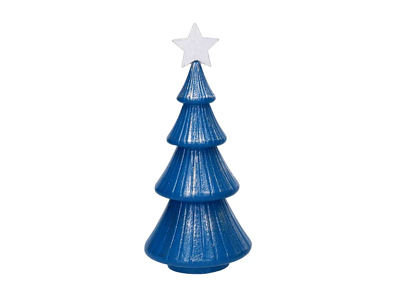 Albero legno argento e blu cm ø15h34,5