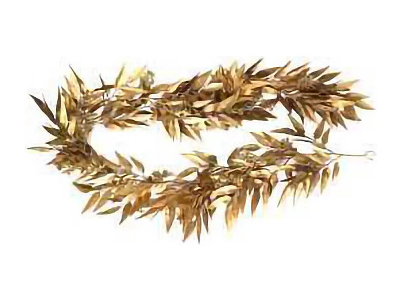 Festone plastica eucalipto oro cm180x20h5