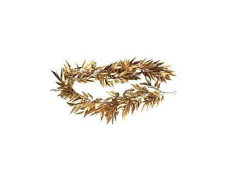 Festone plastica eucalipto oro cm180x20h5