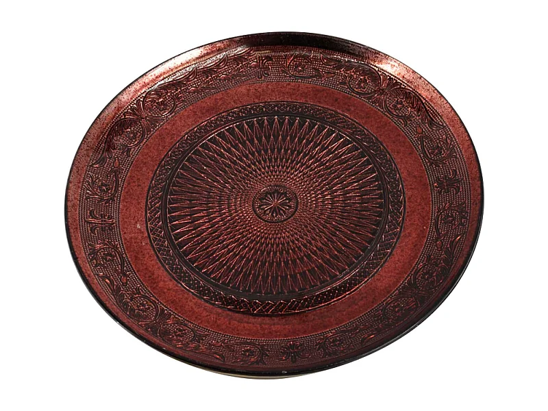 Sottopiatto vetro rame cm ø33h2