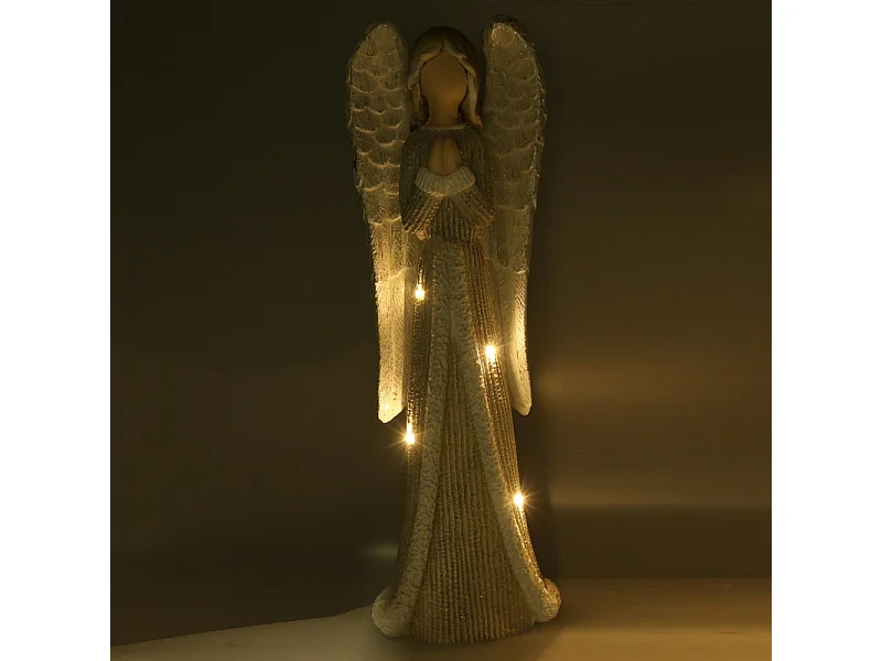Angelo resina led oro cm 22x16h66