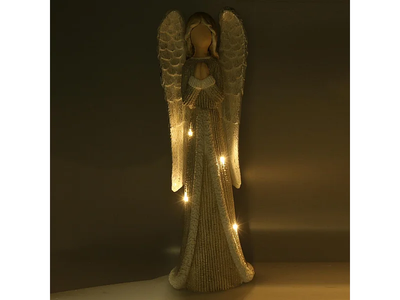 Angelo resina led oro cm 22x16h66