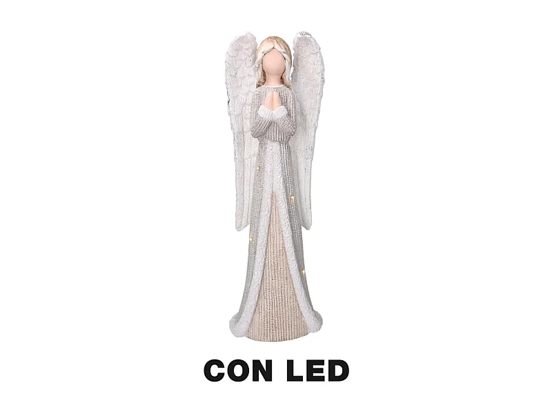 Angelo resina led oro cm 22x16h66