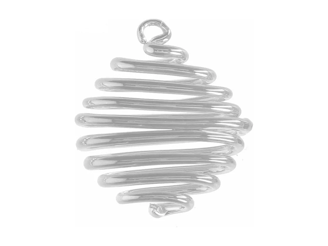 Sfera vetro spirale confezione 6pz trasparente cm 25x15h2,5