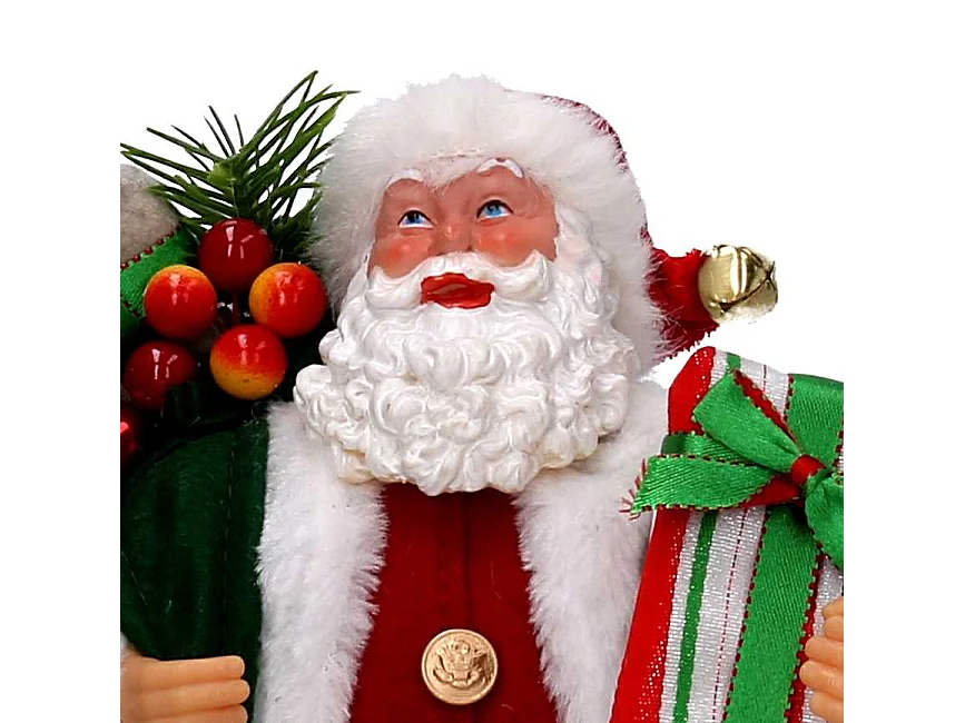 Babbo natale tessuto bianco e rosso conregali cmh30