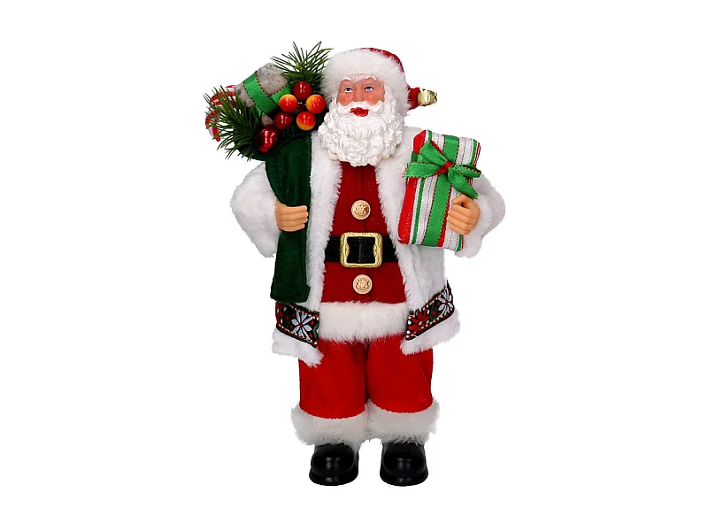 Babbo natale tessuto bianco e rosso conregali cmh30