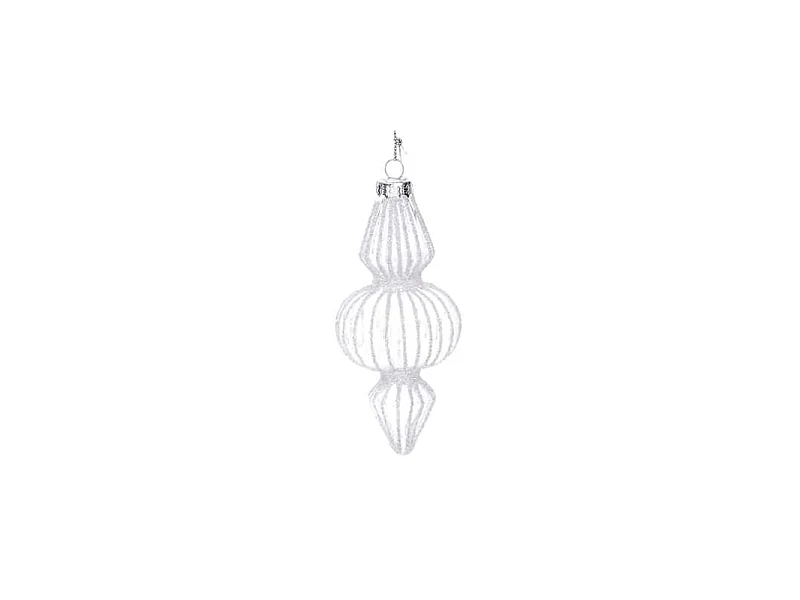 Sfera vetro confezione 4pz bianco cm 27,5x17,5h6,5