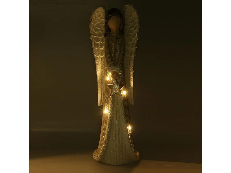 Angelo resina led oro cm 22x15h66