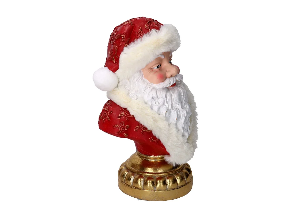 Babbo natale resina busto rosso cm 39,8x39,8h39,8