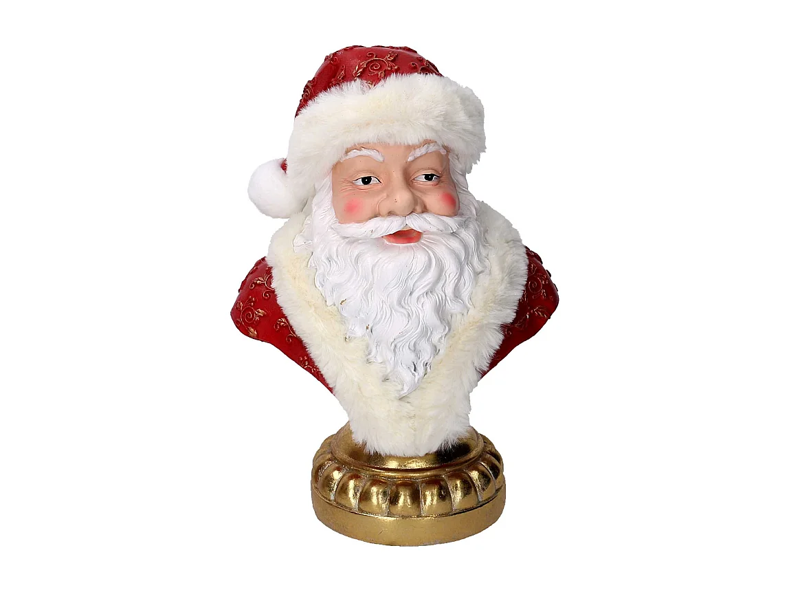 Babbo natale resina busto rosso cm 39,8x39,8h39,8
