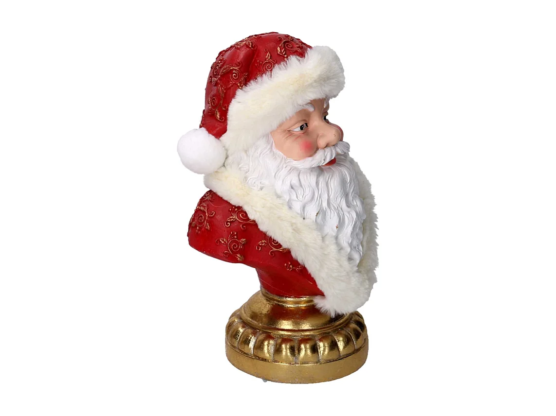 Babbo natale resina busto rosso cm 39,8x39,8h39,8