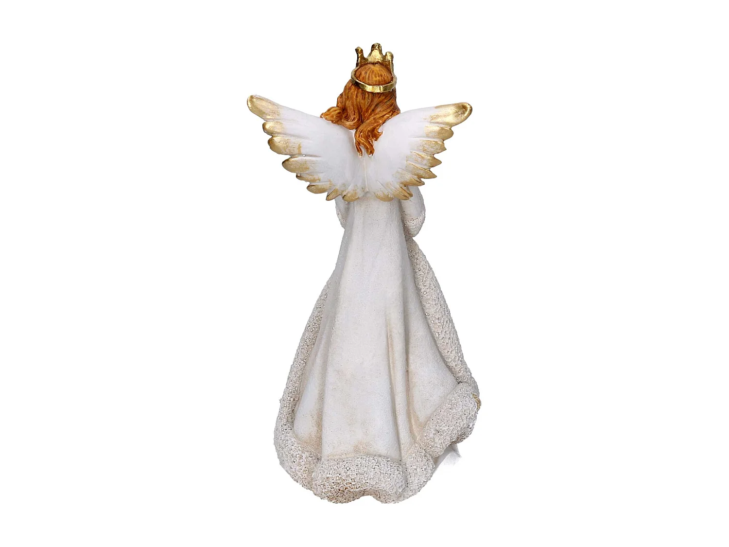 Angelo resina oro con led cm 14,5x14,5h31