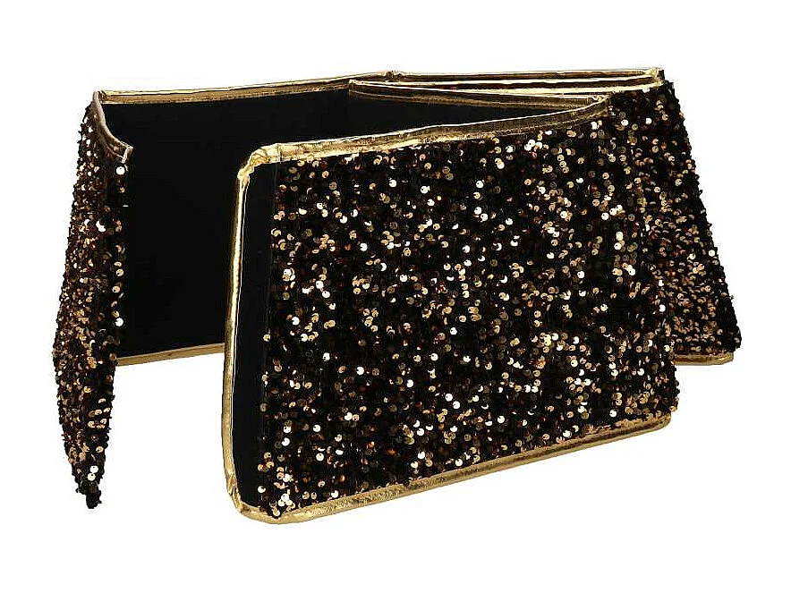 Copribase albero tessuto pieghevole orodouble face esagonale glitter cm ø68h25