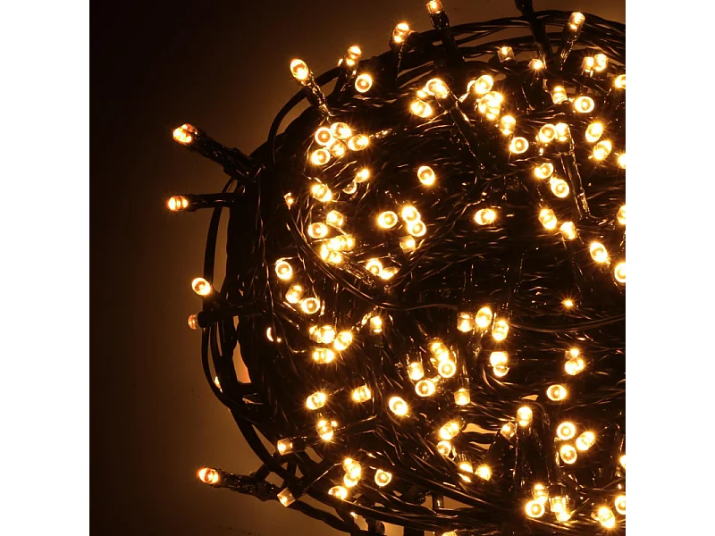 Rete 160 led luce bianco caldo al. batteria cm 240x120