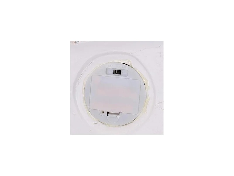 Babbo natale led resina con bimba rossocm40x26h15