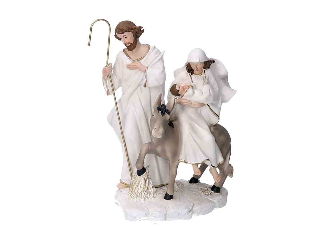 Nativita' resina bianco cm 12x12h21