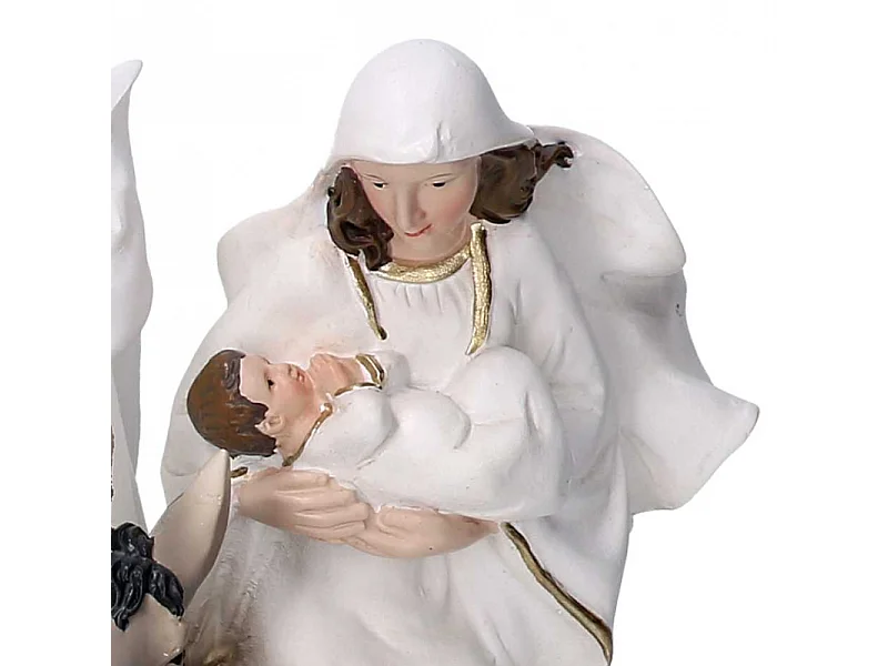 Nativita' resina bianco cm 12x12h21