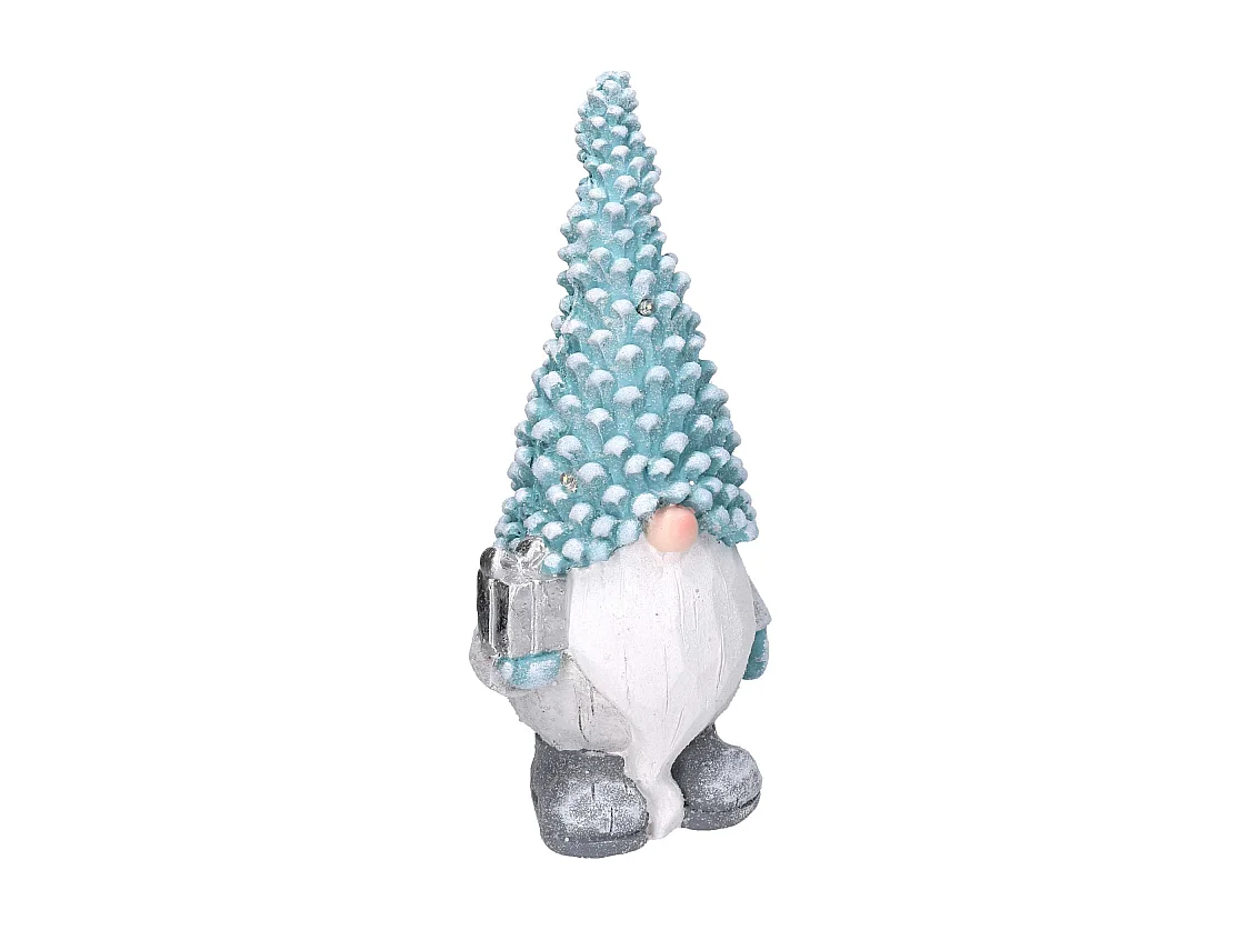 Gnomo resina azzurro con led cm 21,5x16,5h47